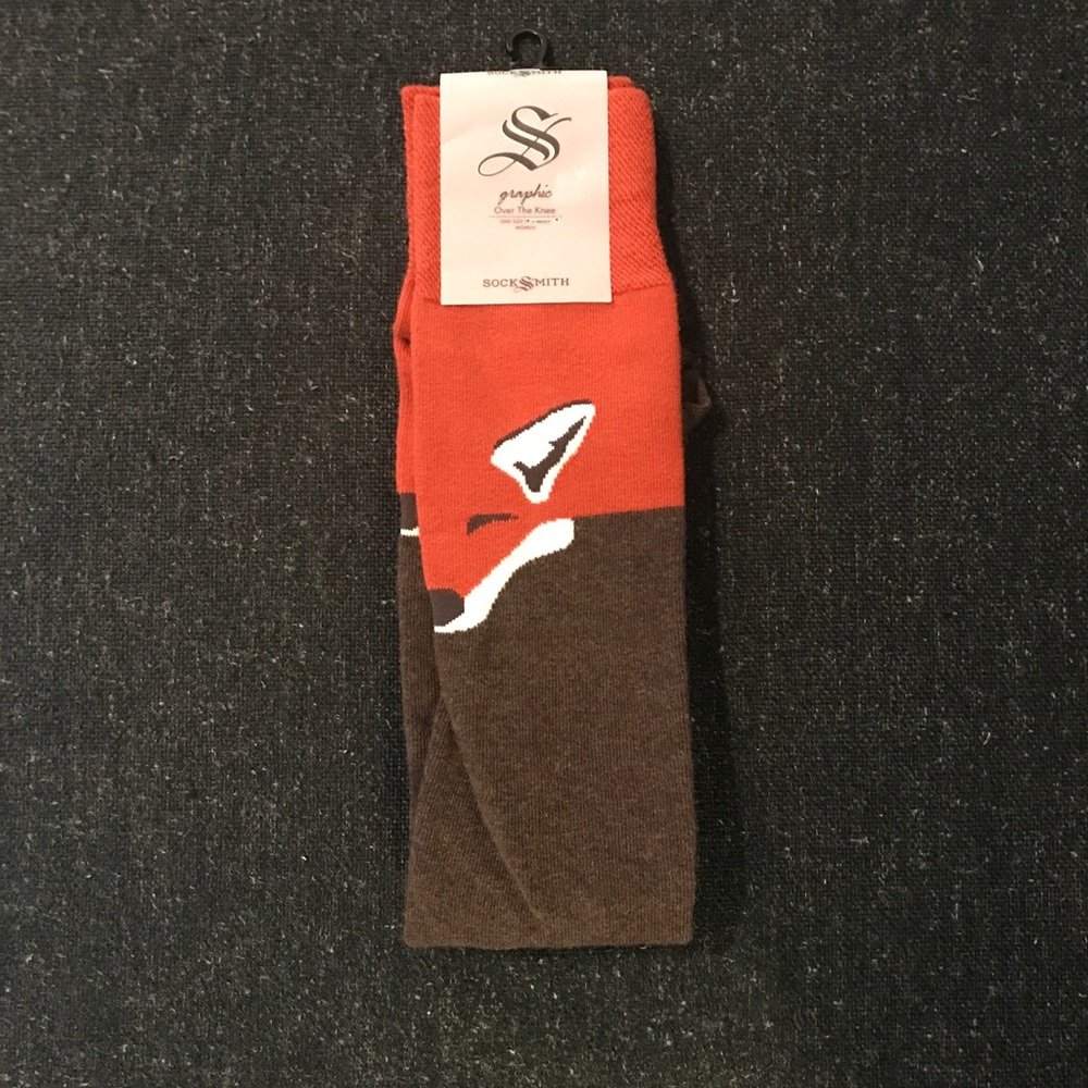 NWT Knee high fox socks